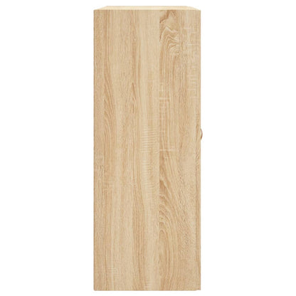 Hangkasten Bewerkt Hout Kleurig Sonoma eiken Leer