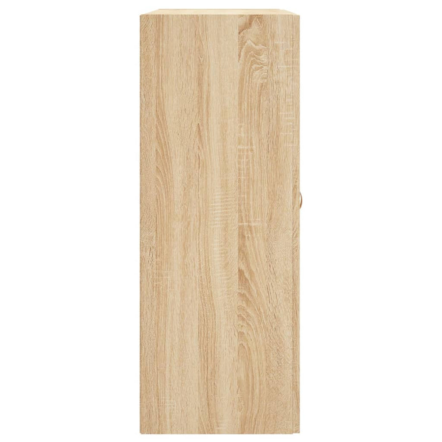 Hangkasten Bewerkt Hout Kleurig Sonoma eiken Leer
