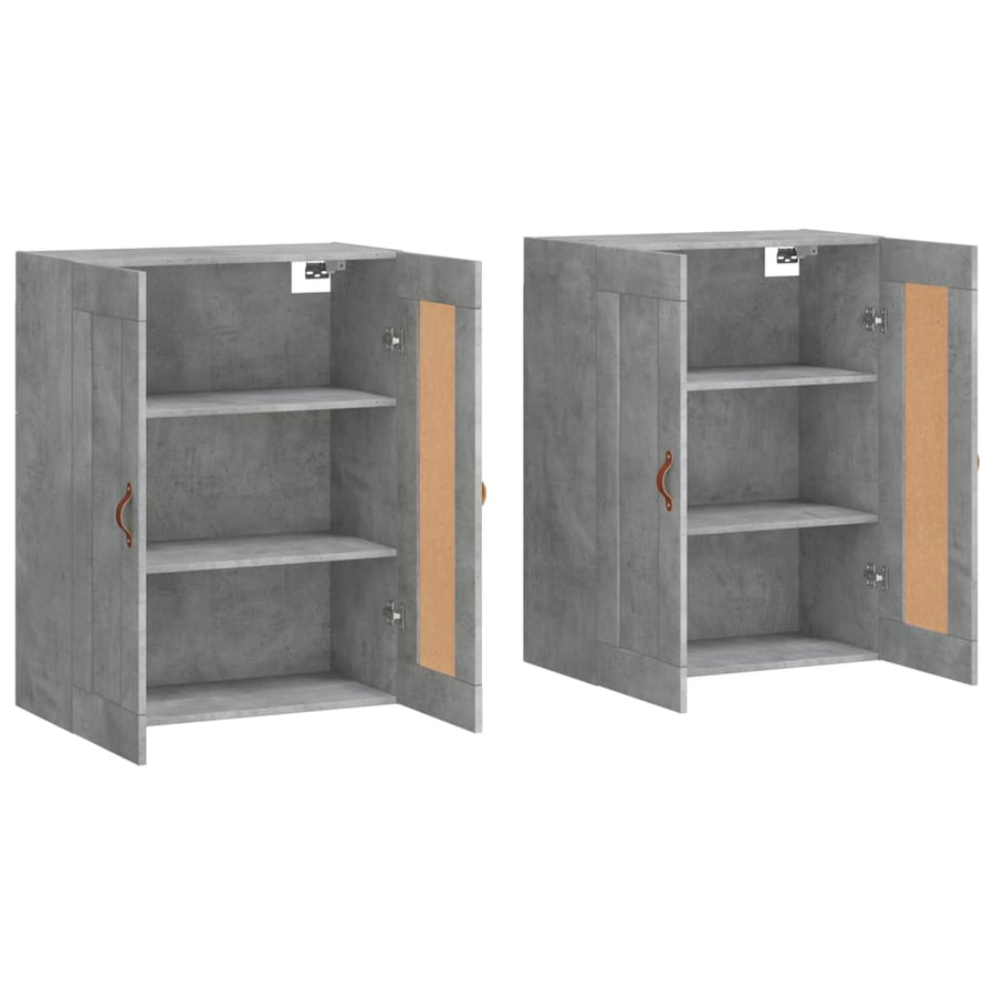Hangkasten Bewerkt Hout 2 Betongrijs