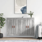 Wall cabinets 2 pcs treated wood grey Sonoma oak colour