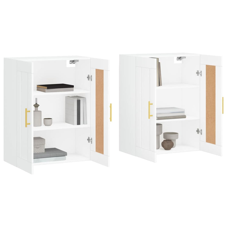 Hangkasten Bewerkt Hout 2 Wit