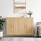 Wandkasten 2 st bewerkt hout sonoma eiken