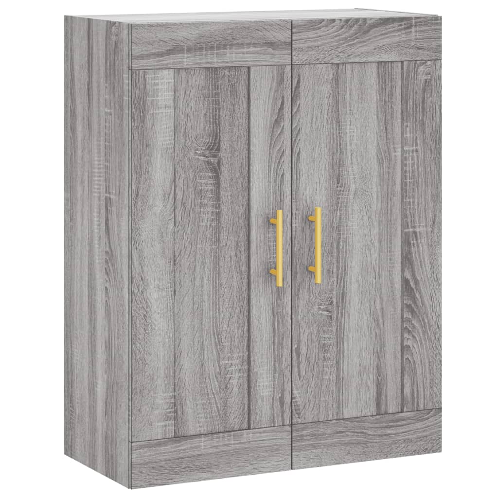 Hangkasten 2 st bewerkt hout grijs sonoma eikenkleurig