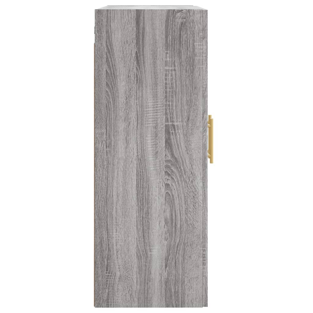 Hangkasten 2 st bewerkt hout grijs sonoma eikenkleurig