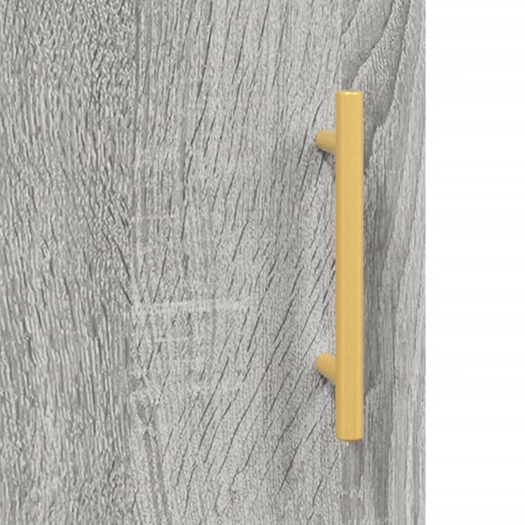 Hangkasten 2 st bewerkt hout grijs sonoma eikenkleurig