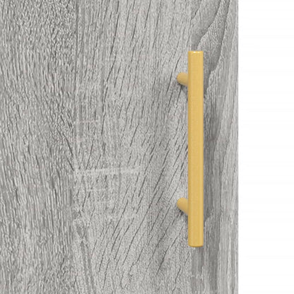 Hangkasten 2 st bewerkt hout grijs sonoma eikenkleurig