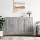 Hangkasten 2 st bewerkt hout 69,5x34x90 cm grijs