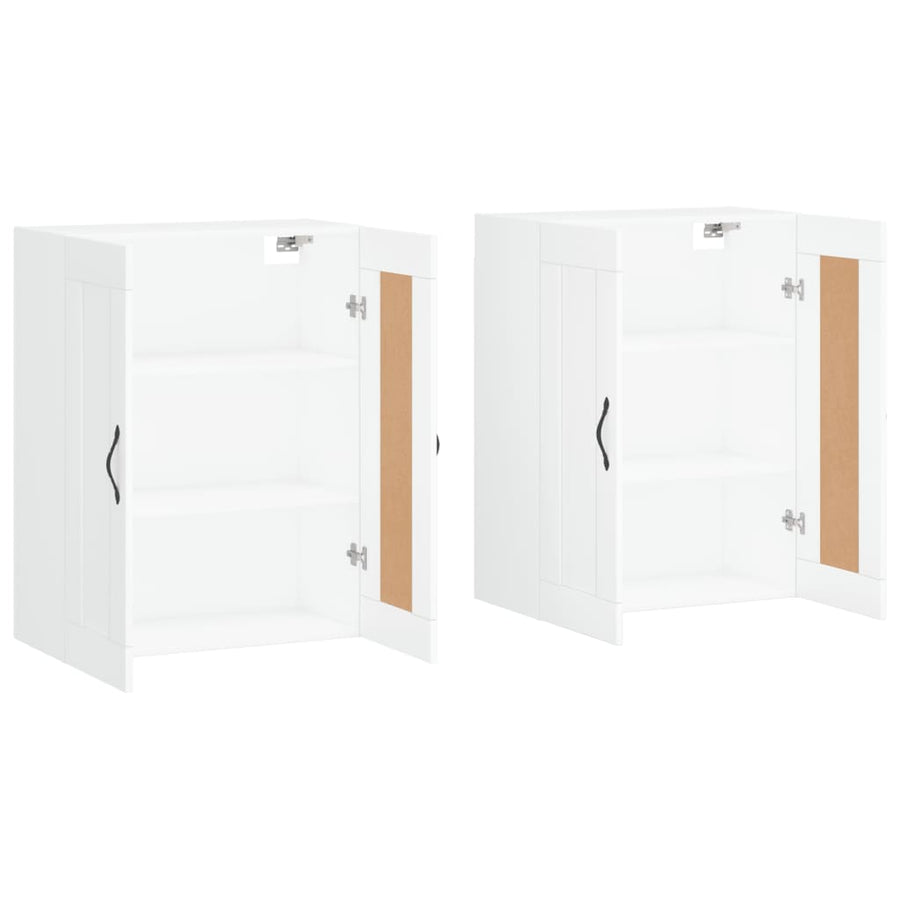 Hangkasten Bewerkt Hout 2 Wit