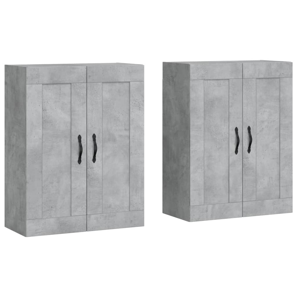 Hangkasten Bewerkt Hout 2 Betongrijs