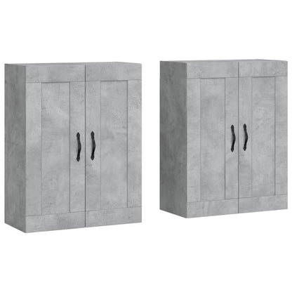 Hangkasten Bewerkt Hout 2 Betongrijs