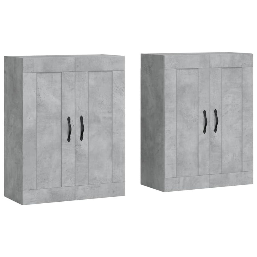 Hangkasten Bewerkt Hout 2 Betongrijs
