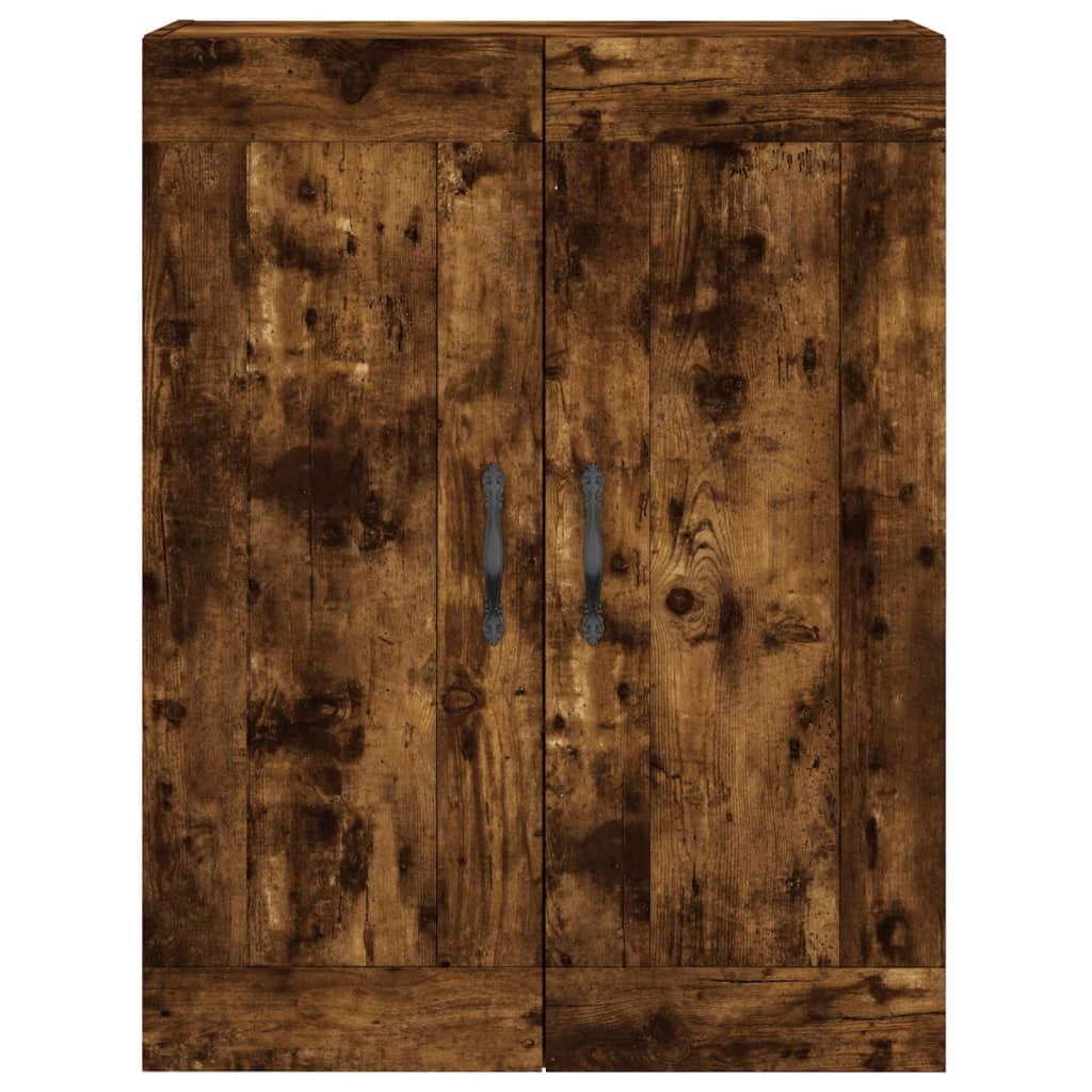 Hangkasten Bewerkt Hout Kleurig Gerookt eiken Bladzwart