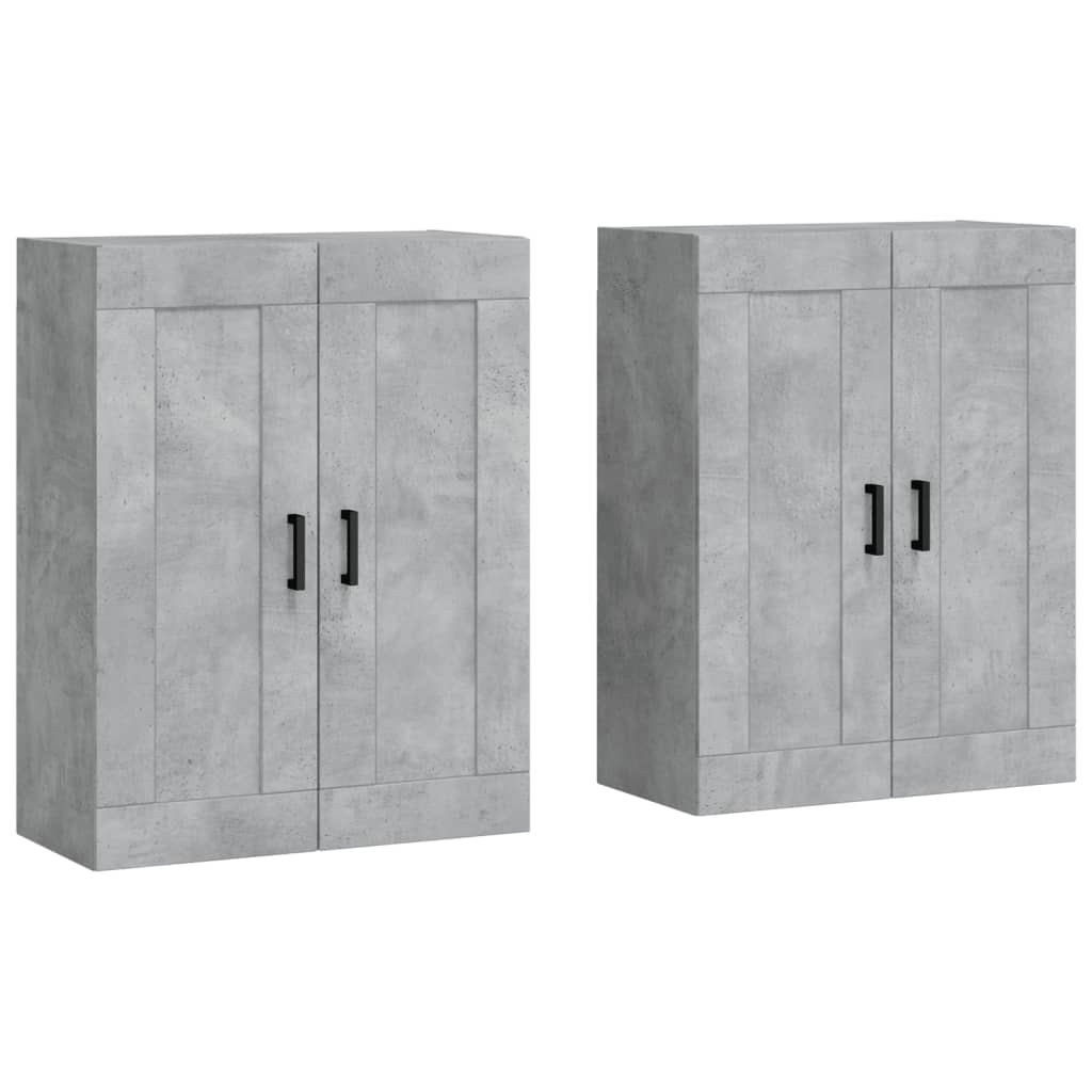 Hangkasten Bewerkt Hout 2 Betongrijs