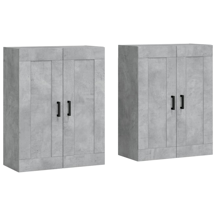 Hangkasten Bewerkt Hout 2 Betongrijs