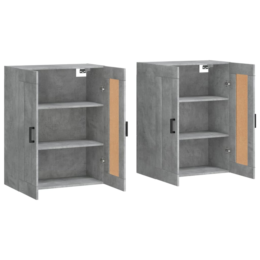 Hangkasten Bewerkt Hout 2 Betongrijs
