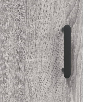 Hangkasten Bewerkt Hout Eikenkleurig Grijs sonoma Rond zwart