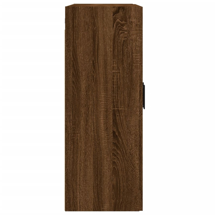 Hangkasten 2 St Bewerkt Hout Bruin Eikenkleur