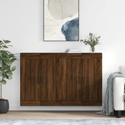 Hangkasten 2 st 69.5x34x90 cm bruin eiken