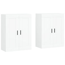 Hangkasten 2 St Bewerkt Hout Wit