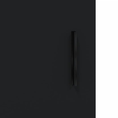 Hangkasten 2 St Bewerkt Hout Zwart