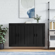 Wall cabinets 2 pc treated black wood