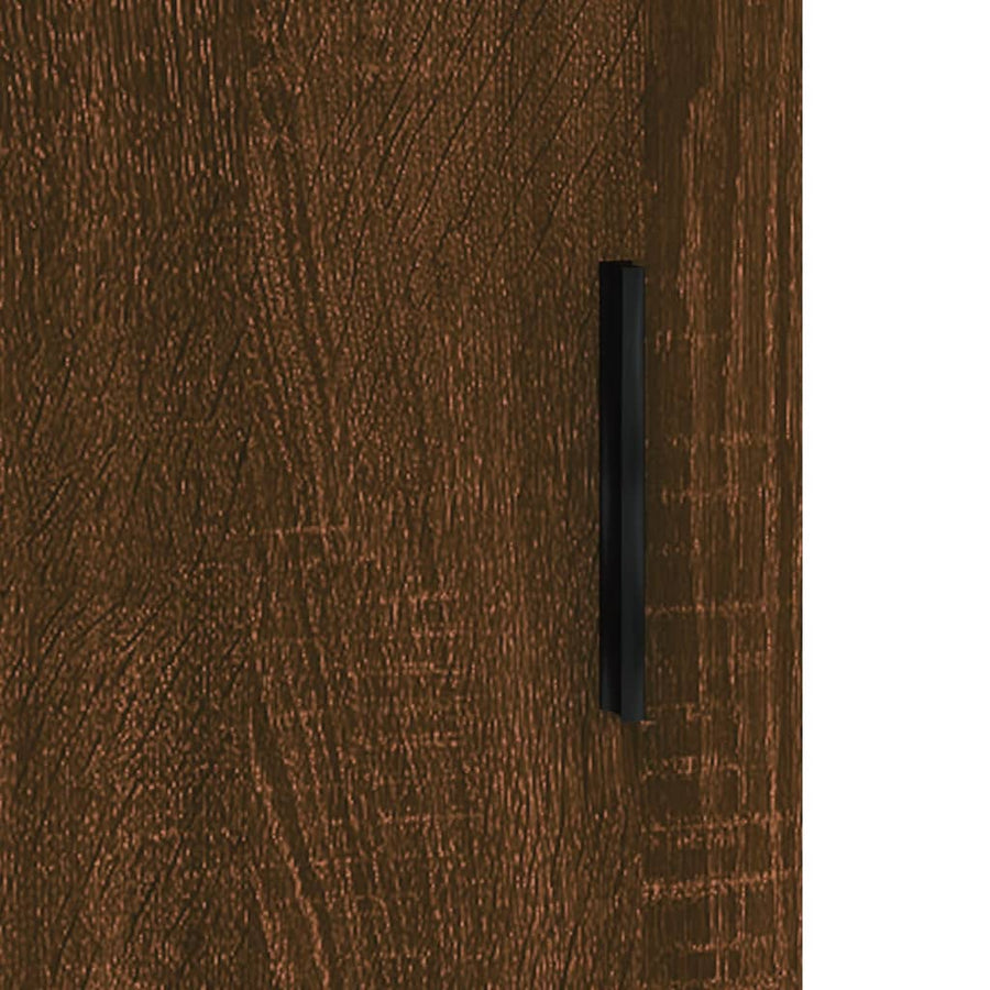 Hangkasten 2 St Bewerkt Hout Bruin Eikenkleur