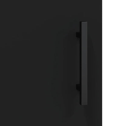 Hangkasten 2 St Bewerkt Hout Zwart