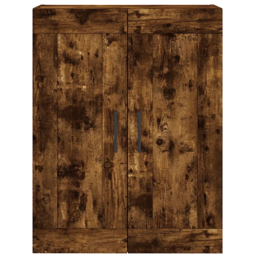 Hangkasten Bewerkt Hout Kleurig Gerookt eiken Buis zwart