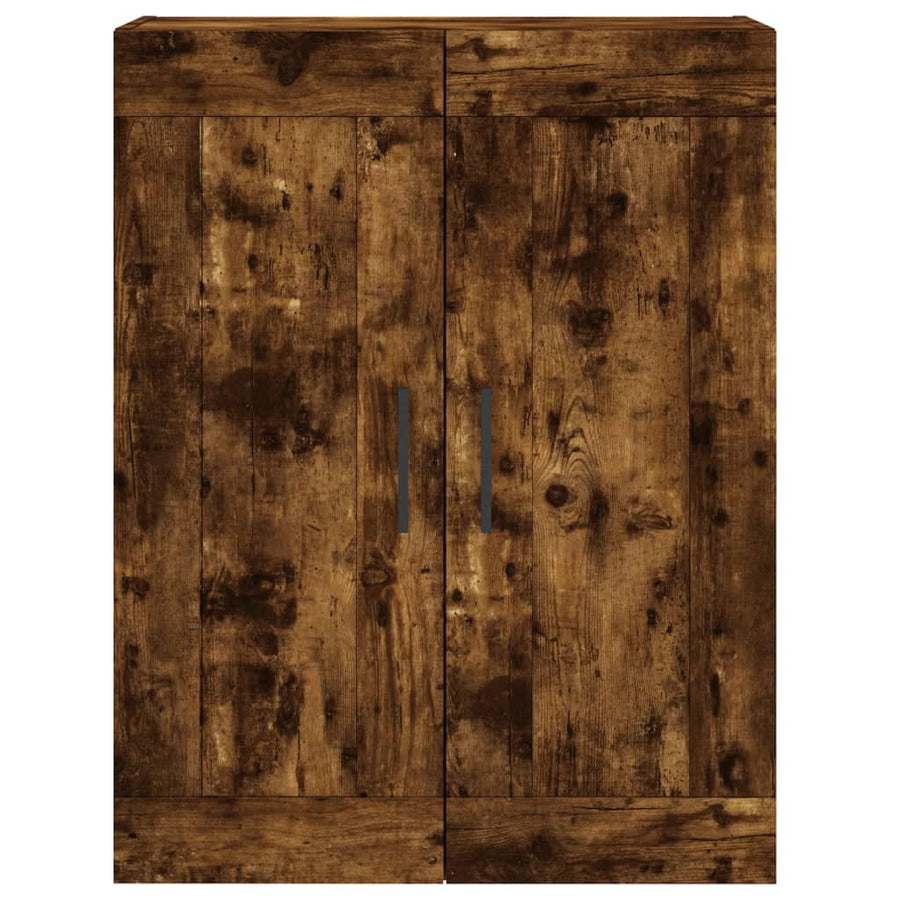 Hangkasten Bewerkt Hout Kleurig Gerookt eiken Buis zwart