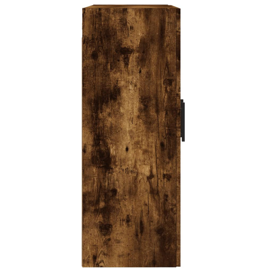 Hangkasten Bewerkt Hout Kleurig Gerookt eiken Buis zwart