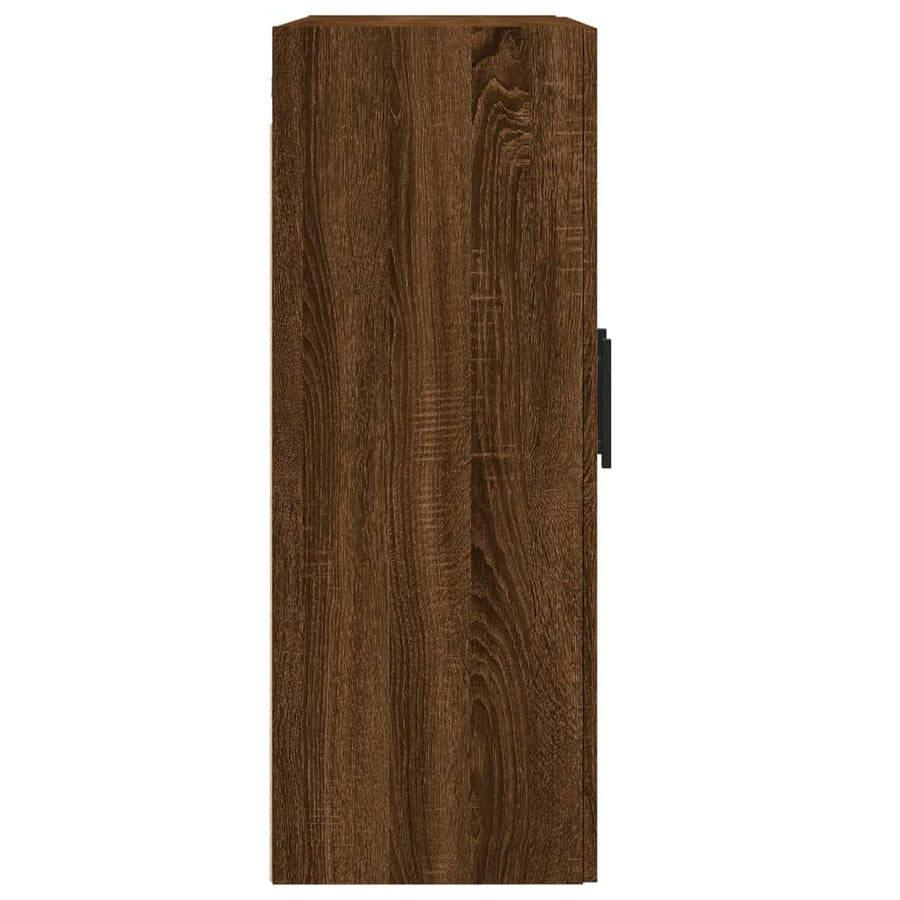 Hangkasten 2 St Bewerkt Hout Bruin Eikenkleur