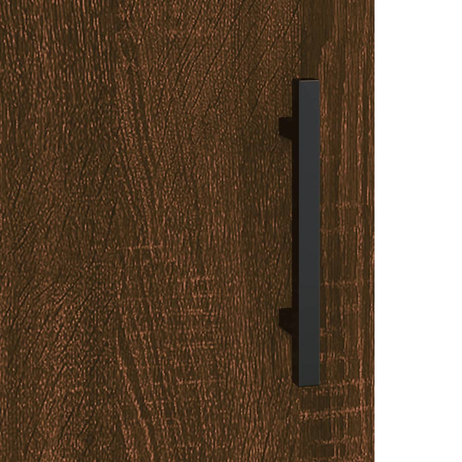 Hangkasten 2 St Bewerkt Hout Bruin Eikenkleur
