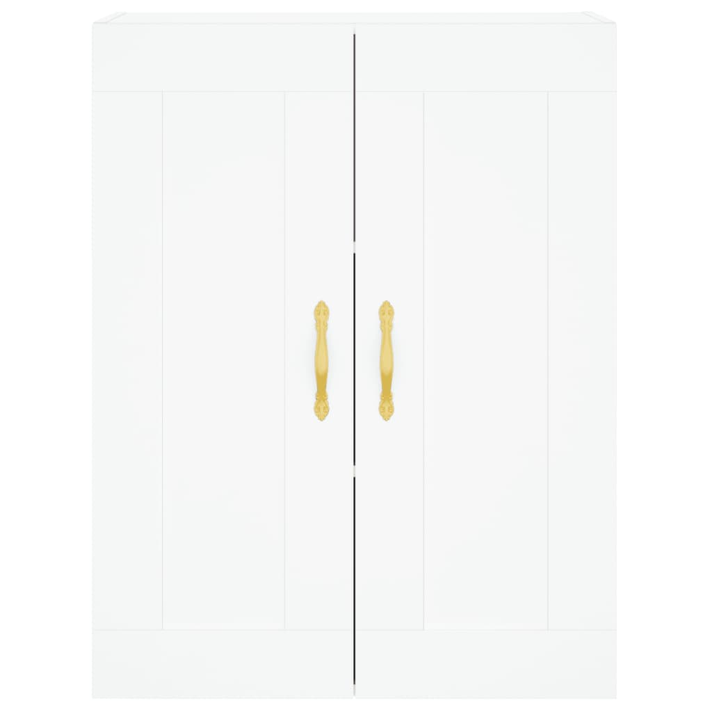 Hangkasten 2 st bewerkt hout wit