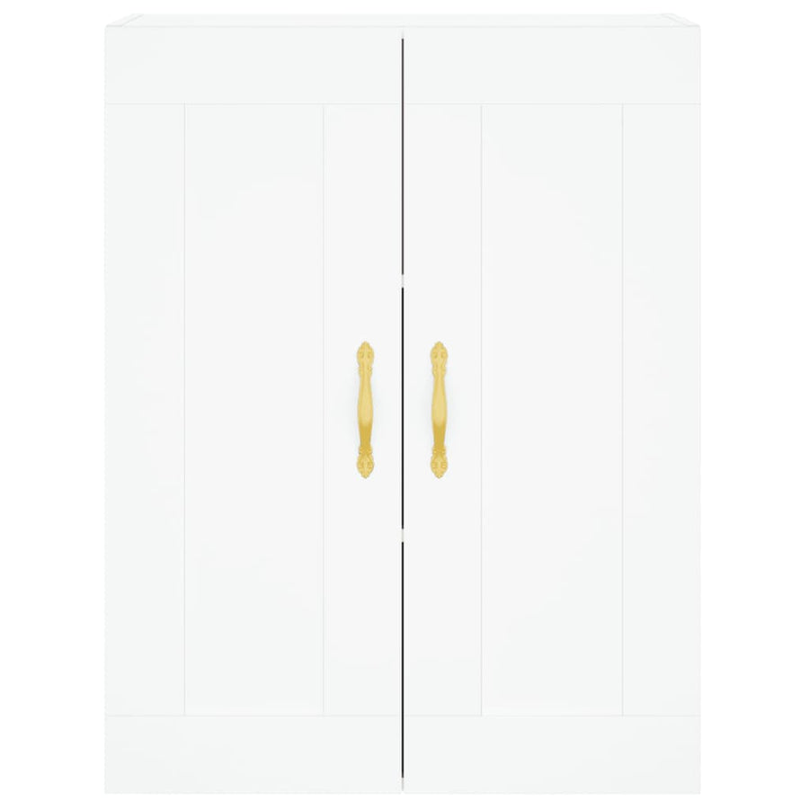 Hangkasten 2 st bewerkt hout wit