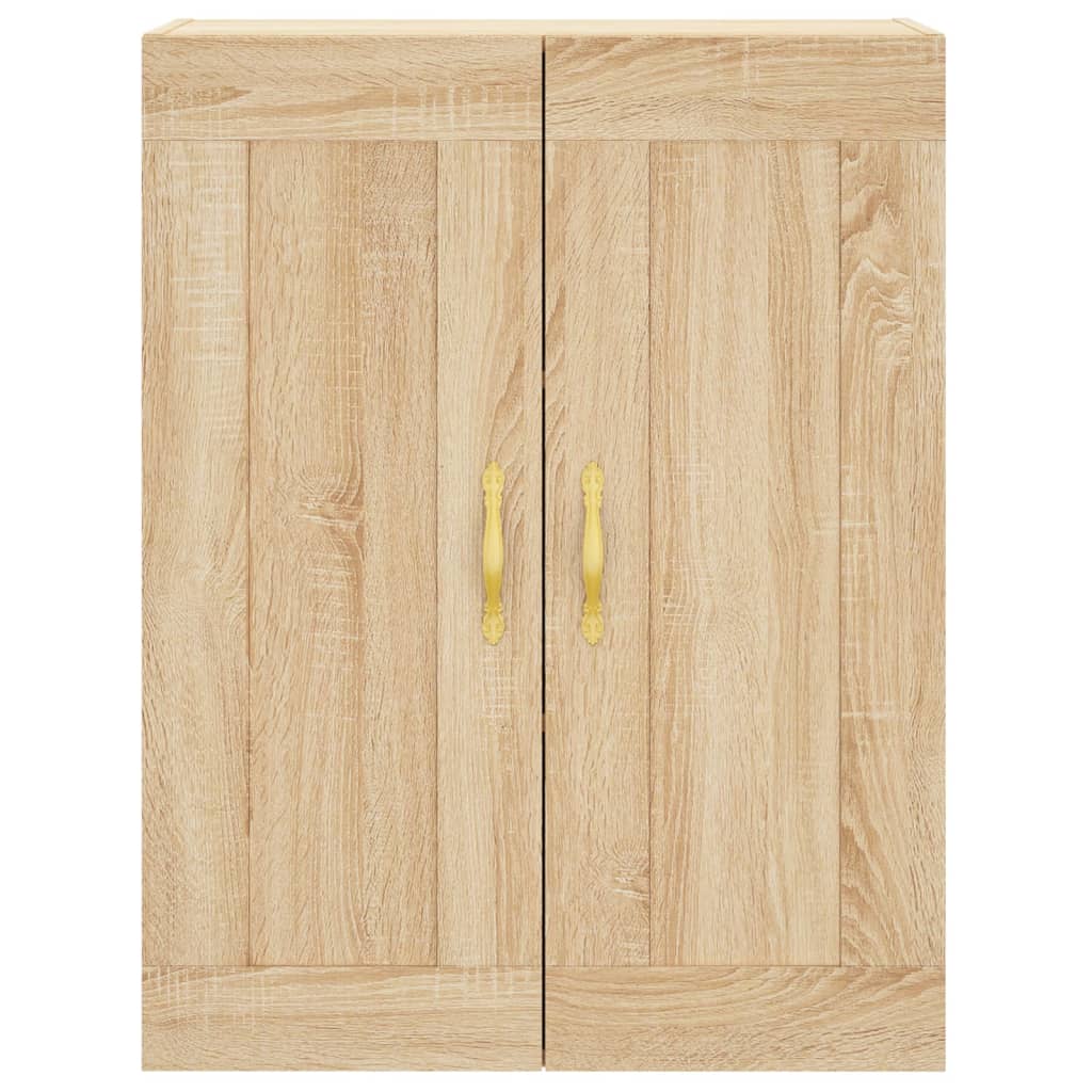 Hangkasten 2 st bewerkt hout sonoma eikenkleurig