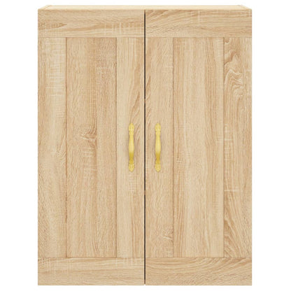Hangkasten 2 st bewerkt hout sonoma eikenkleurig