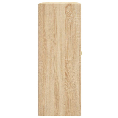Hangkasten 2 st bewerkt hout sonoma eikenkleurig