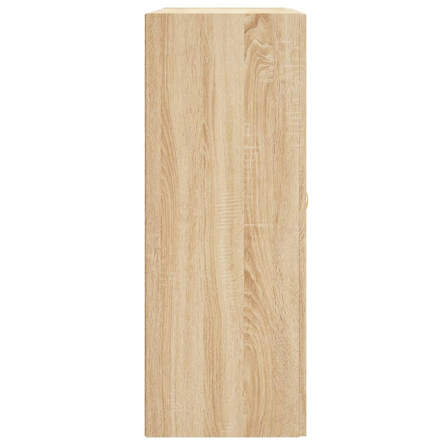 Hangkasten 2 st bewerkt hout sonoma eikenkleurig