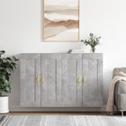 Wall cabinets 2 pcs treated wood concrete grey