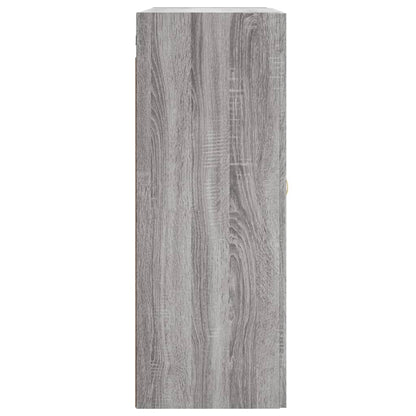 Hangkasten 2 st bewerkt hout grijs sonoma eikenkleurig