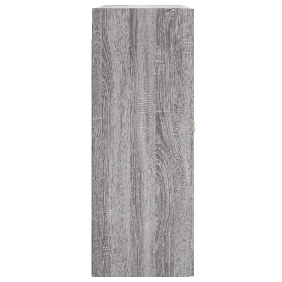 Hangkasten 2 st bewerkt hout grijs sonoma eikenkleurig