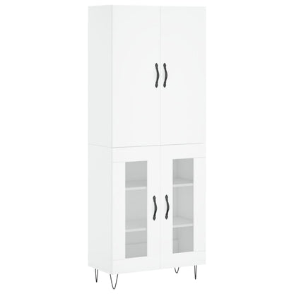 Hoge Kast 69,5X34X180 Cm Bewerkt Hout Wit