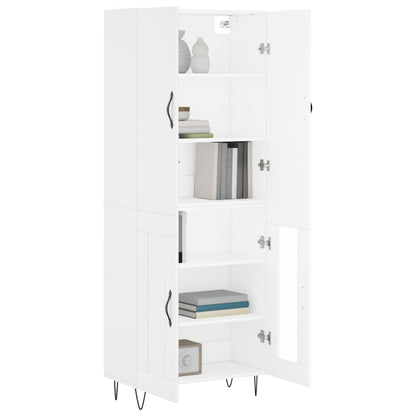 Hoge Kast 69,5X34X180 Cm Bewerkt Hout Wit