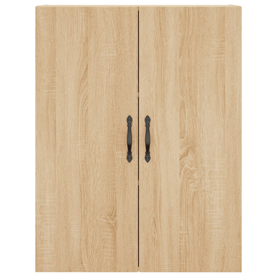 Hoge Kast 69,5X34X180 Cm Bewerkt Hout Kleurig Sonoma eiken