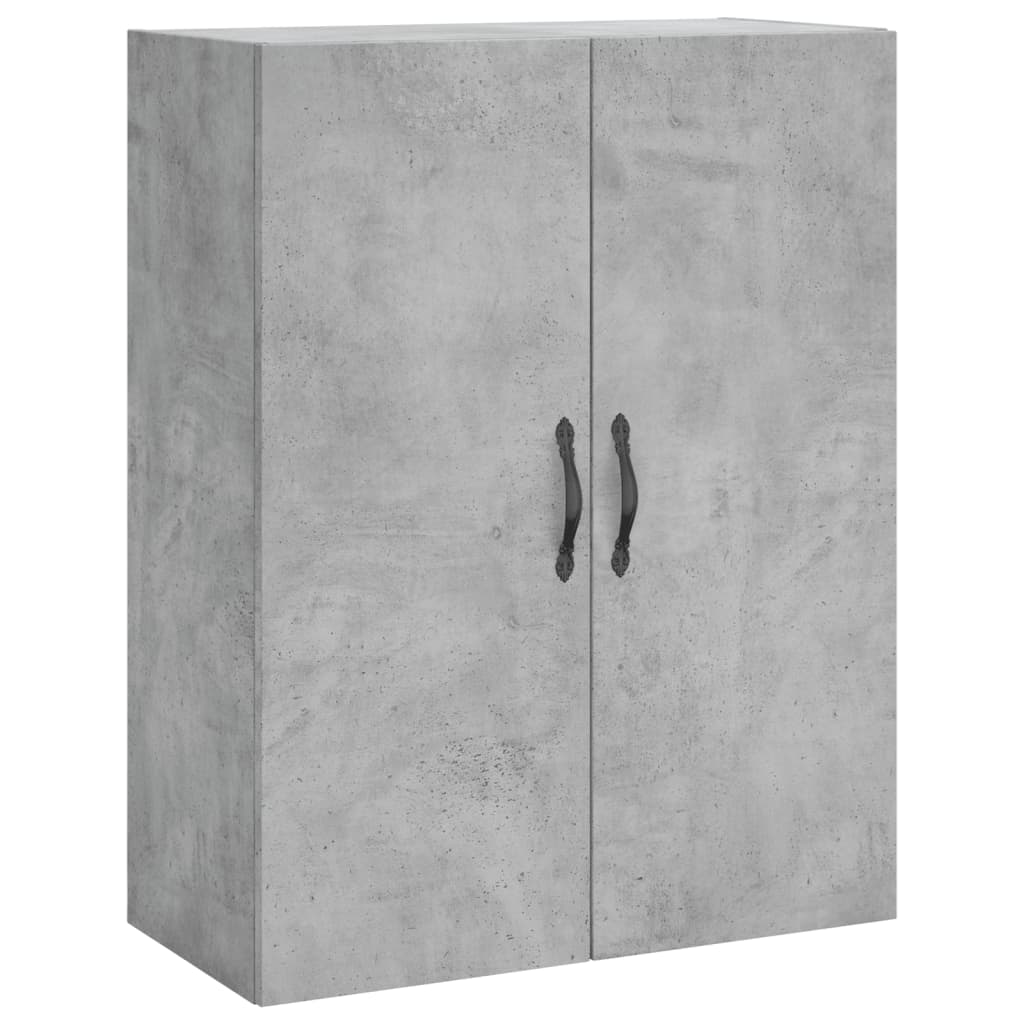 Hoge kast 69,5x34x180 cm bewerkt hout betongrijs