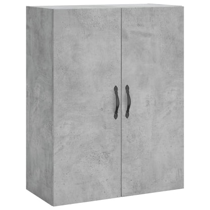 Hoge kast 69,5x34x180 cm bewerkt hout betongrijs