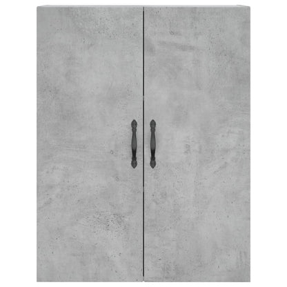 Hoge kast 69,5x34x180 cm bewerkt hout betongrijs