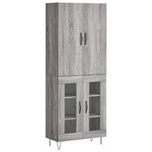 Hoge Kast 69,5X34X180 Cm Bewerkt Hout Grijs Sonoma Eikenkleurig