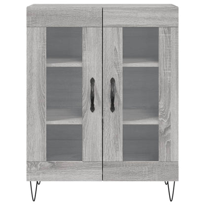 Hoge Kast 69,5X34X180 Cm Bewerkt Hout Grijs Sonoma Eikenkleurig