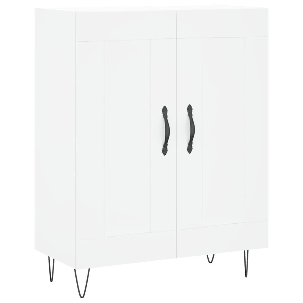 Hoge Kast 69,5X34X180 Cm Bewerkt Hout Wit